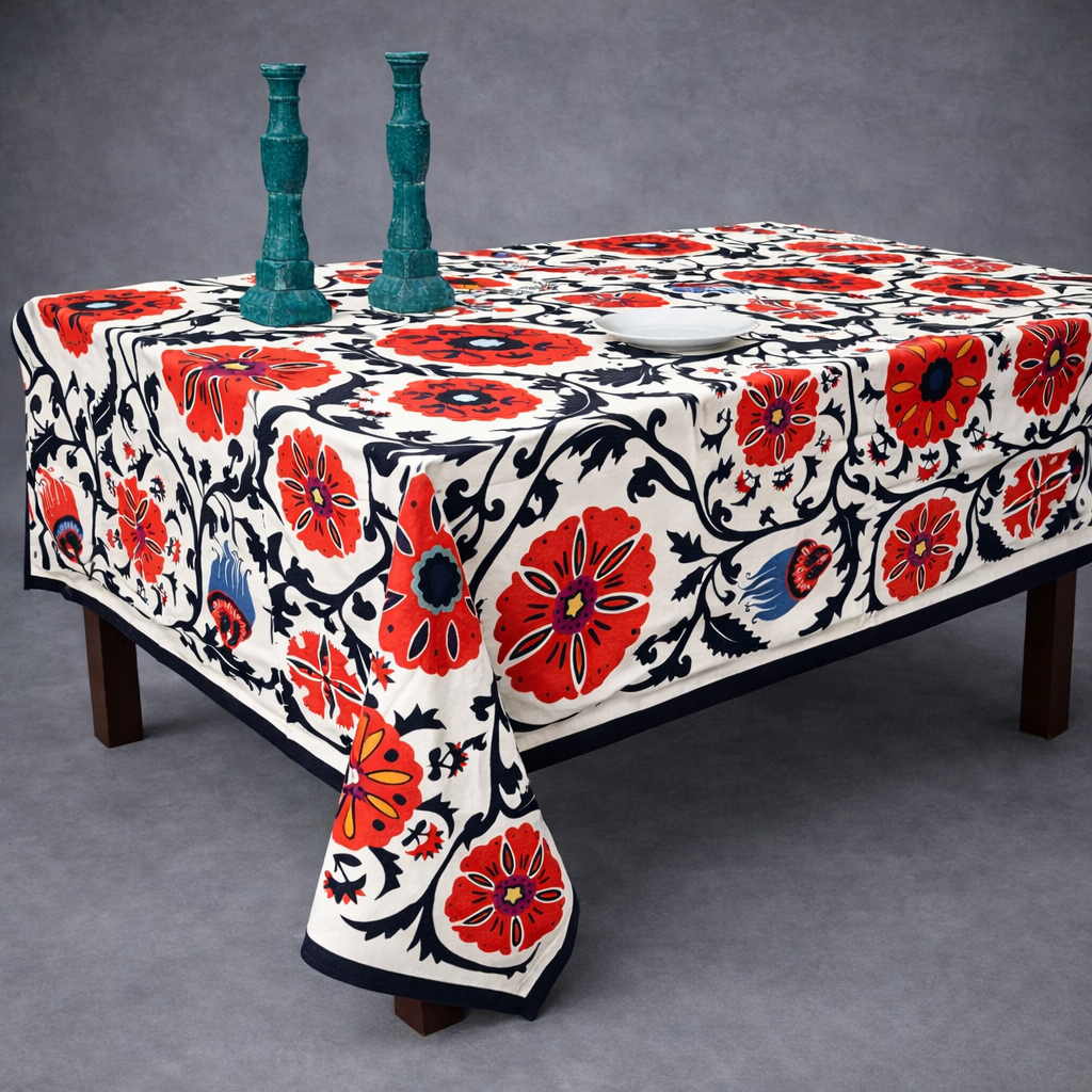 Mantel de algodón estampado