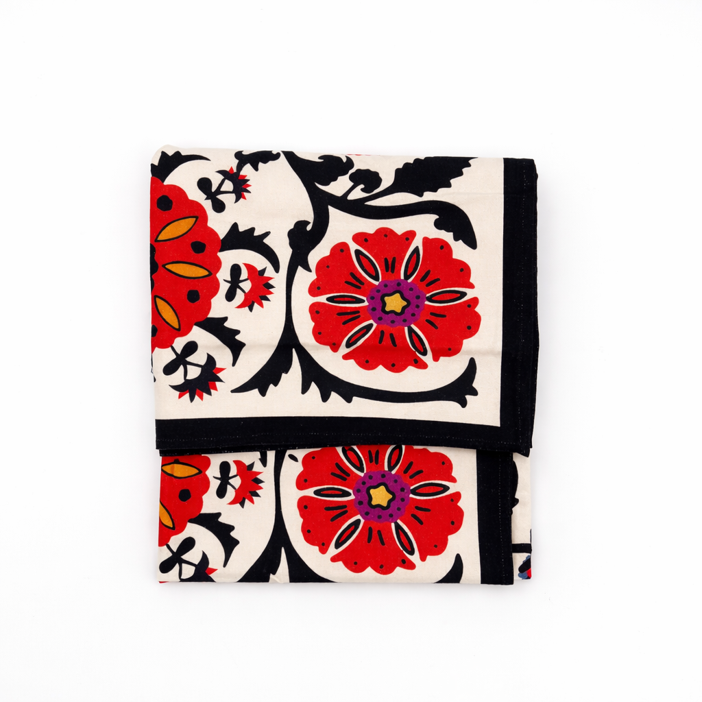 Mantel de algodón estampado