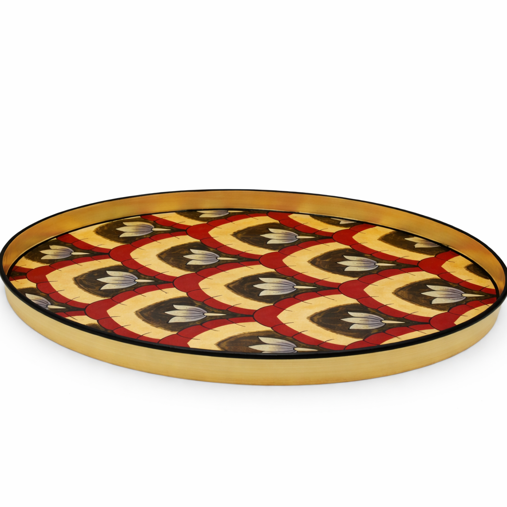 Bandeja de hierro pintada a mano - IT136