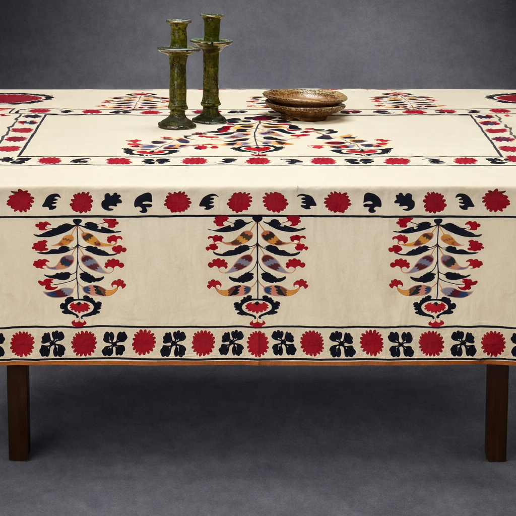 Mantel de algodón estampado
