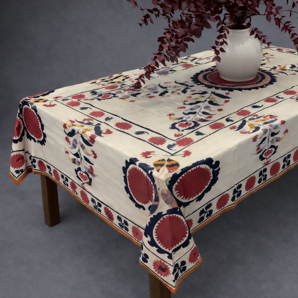 Mantel de algodón estampado