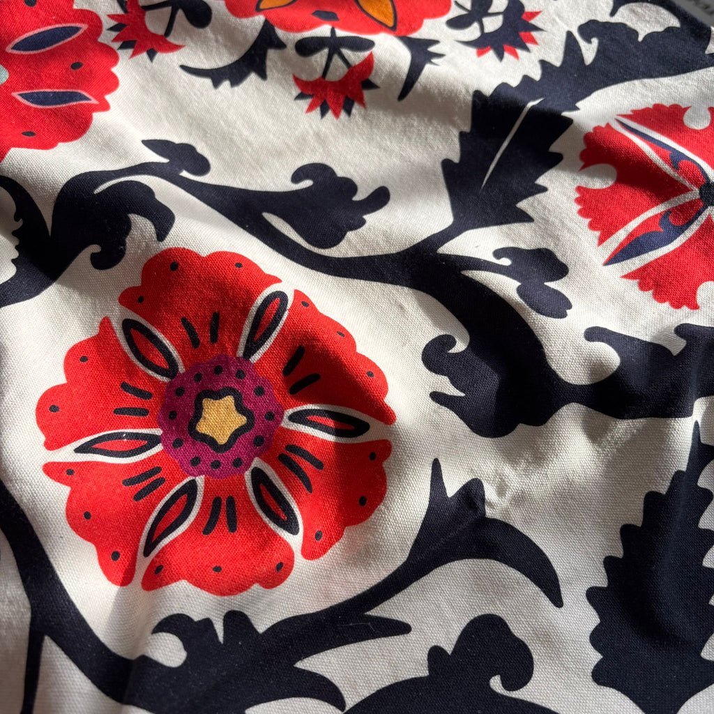 Mantel de algodón estampado