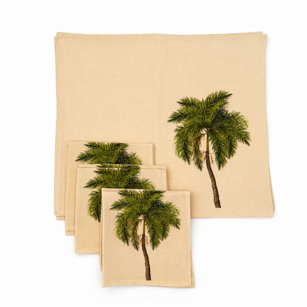 Mantel de tela individual con servilleta